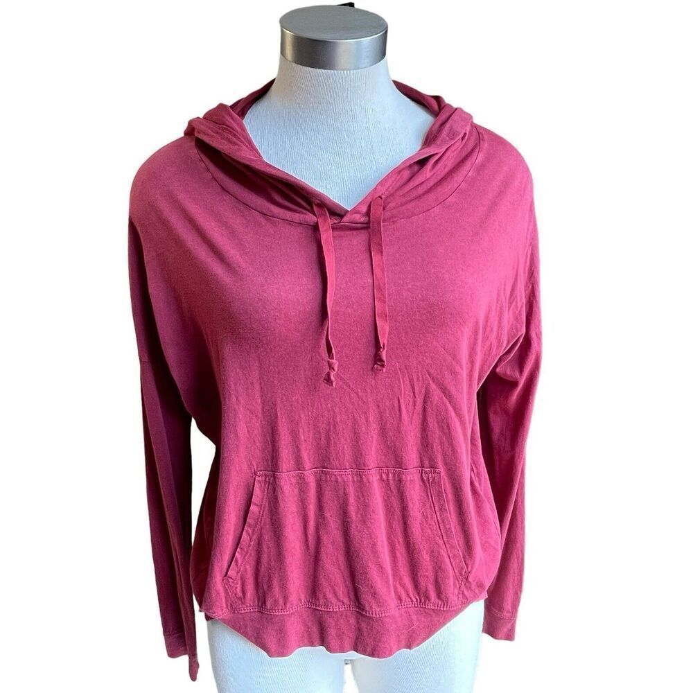 Aritzia Talula Women's Pullover Hooded Lightweight Red Oversized Sz. S